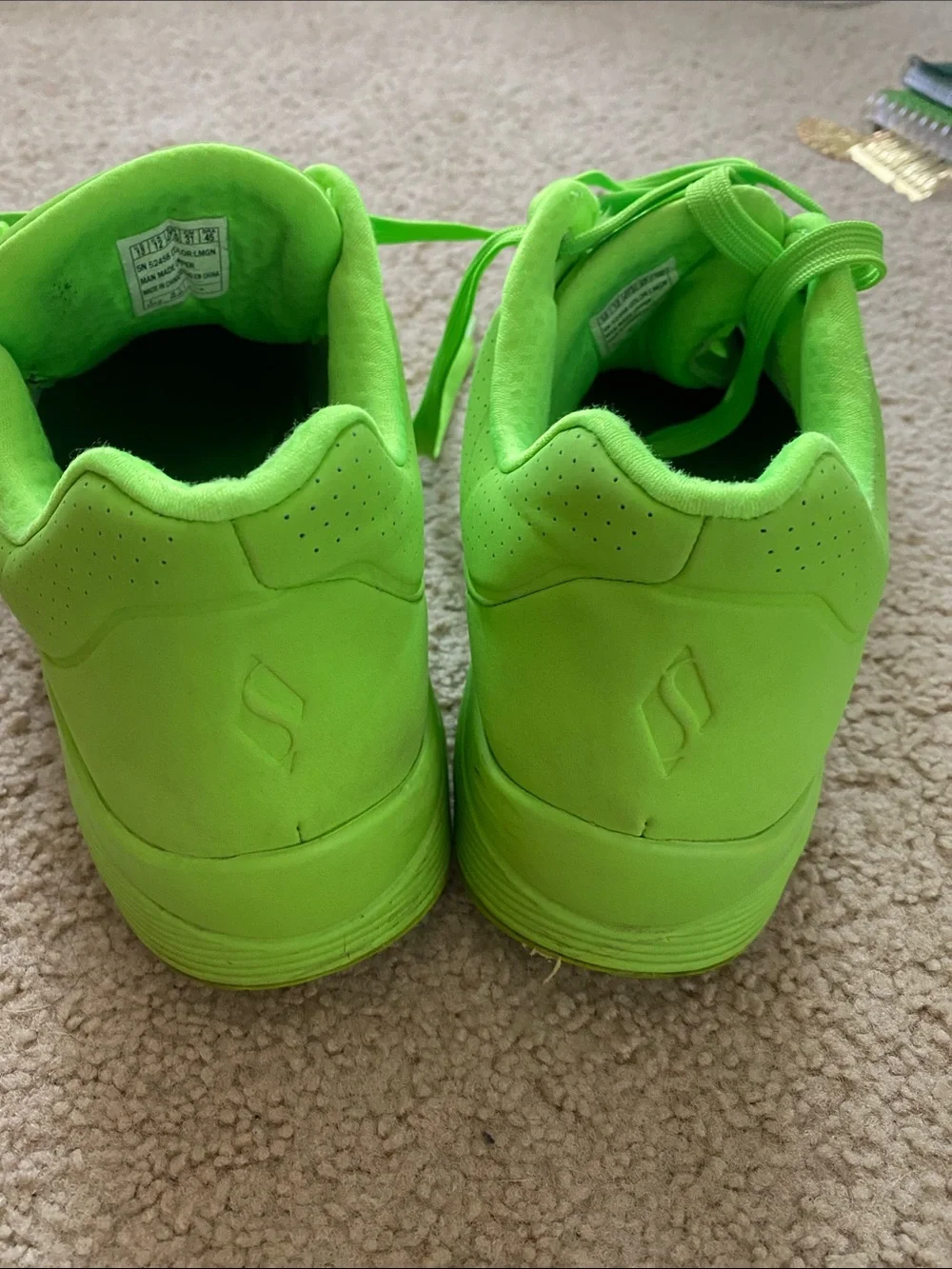 Skechers Neon Lime Green Athletic Sneakers